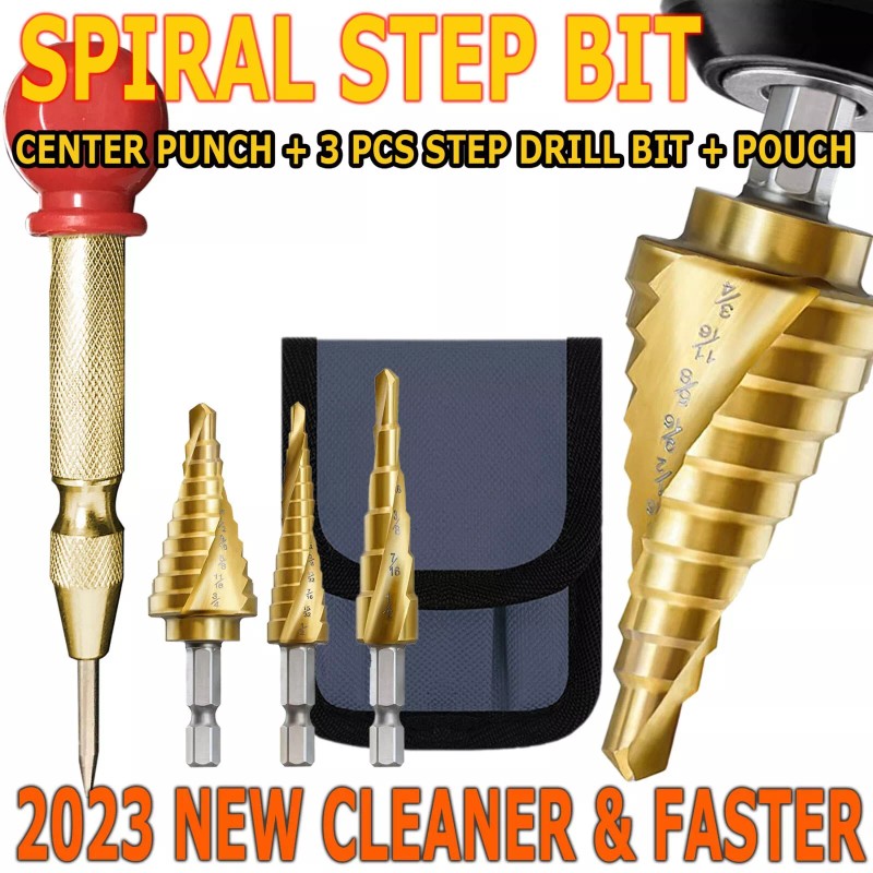 TITANIUM Step Drill Bit Set Unibit Industrial Reamer reaming 28