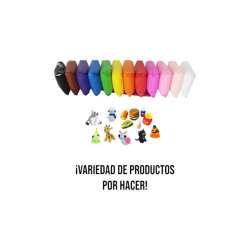Foami Moldeable Plastilina Arcilla Manualidades 36 Piezas Blanco