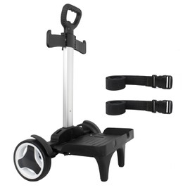 Backpack Trolley Wheeled Cart with Edge Guard Base Noiseless Big Wheels Aluminium Alloy Folding Hand Truck with Luggage Strap for Universal Backpacks Luggage cart for Teenagers,Adults,School,Travel