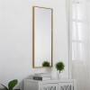Pemberly Row 36" x 14" Contemporary Metal Frame Mirror in