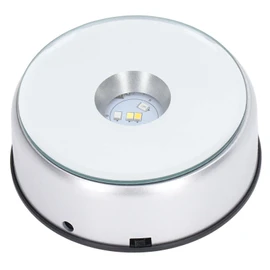 xuuyuu Electric Turntable Turntable 360 Degree Swivel LED Light 80 Seconds Per Circle for Cup, Crystal, Object Display Base