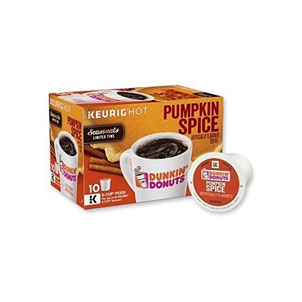 Dunkin Donuts Pumpkin Spice Limited Time Seasonals K-Cup Pods 3.70oz
