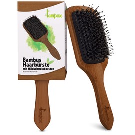 lampox Hair Brush Paddle Brush Paddle Brush Paddle Brush Detangling Brush Brush with Boar Bristles Made of Bamboo Wood