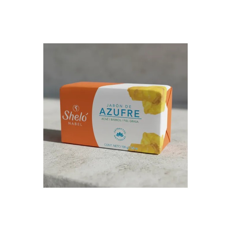 Jabón De Azufre Anti Grasa Sheló Nabel 100g Barra Piel