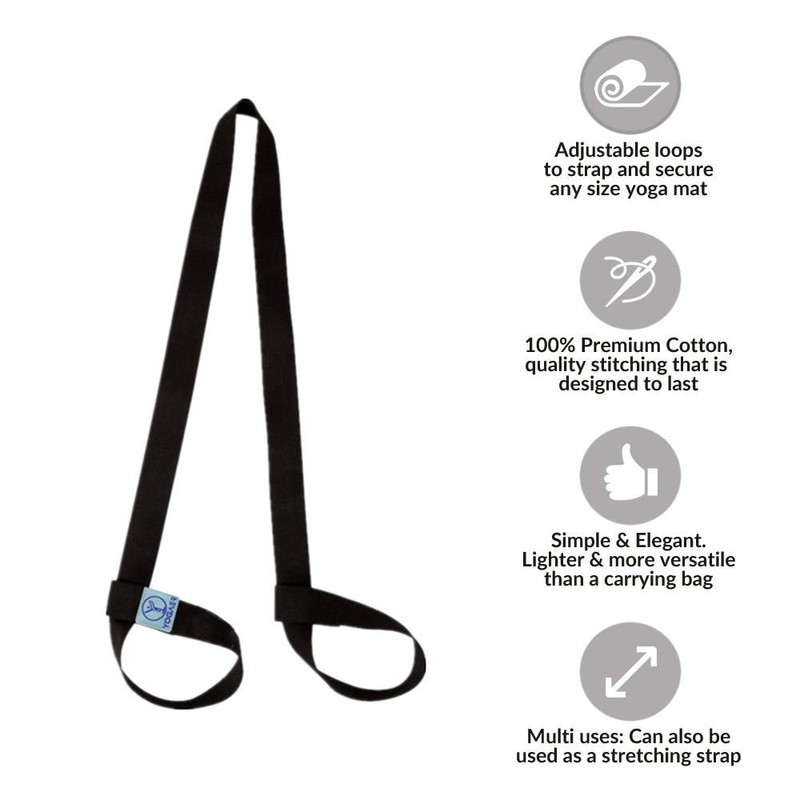 YOGAER Yoga Mat Carrier Strap, Adjustable Thick Straps Sling for