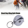 Retractable Key Ring Belt Chain, 60cm 23.6in Pull Key Ring