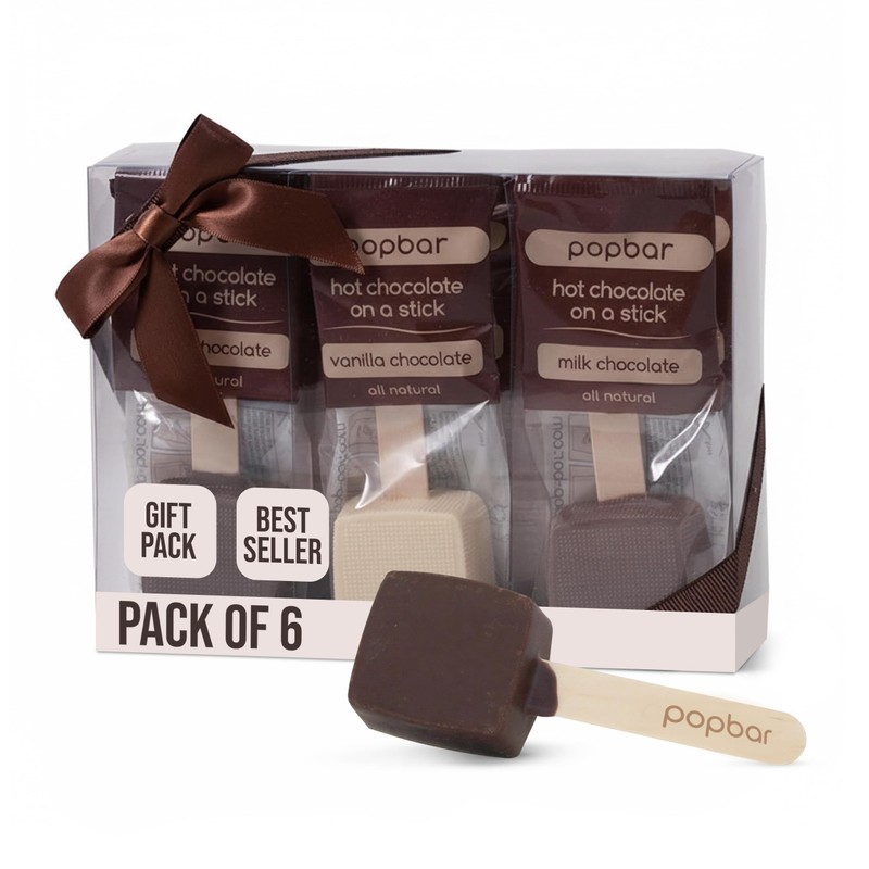Popbar - Hot Chocolate Sticks - 6 Pack Variety Gift