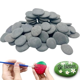 LuLiyLdJ 30 Pieces Painted Pebbles, Flat Stones, Beach Pebbles, Flat Stones Used for Painting, Arts, Crafts, Garden Decoration