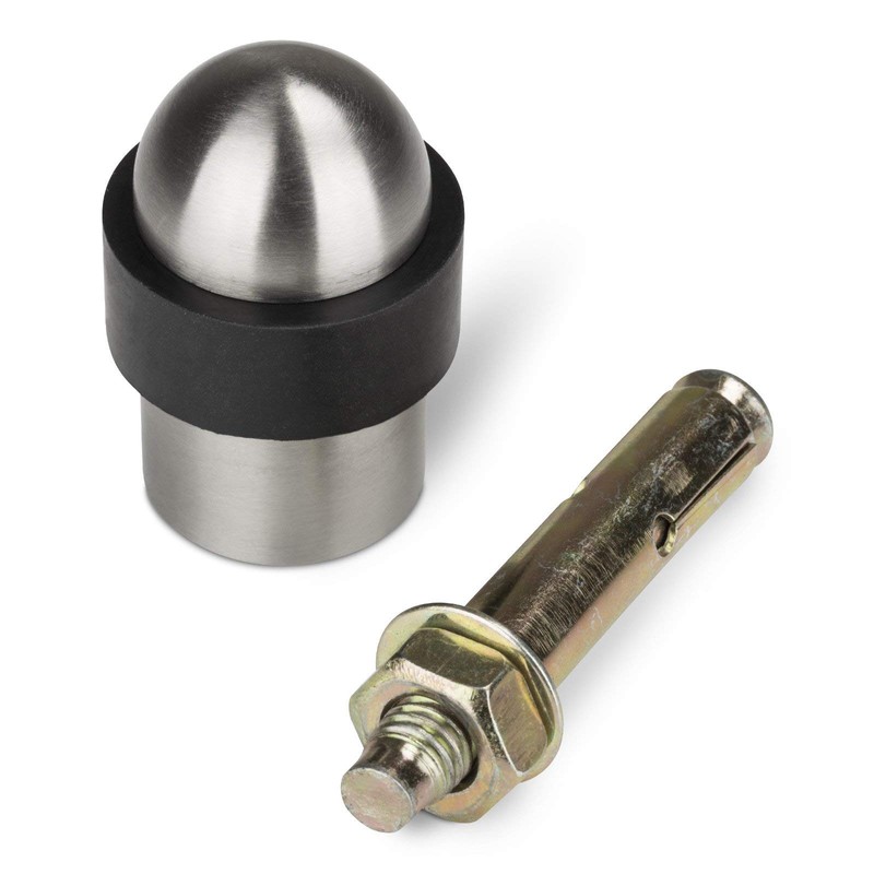 2 x STOPPLA® Doorstopper Door Stop Real Stainless Steel Brushed