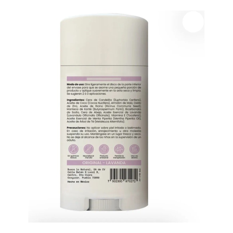 Naturaldry Desodorante En Barra Aroma A Elegir