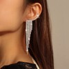 Jumwrit Rhinestone Tassel Earrings Ear Cuff Wrap Crawler Earrings Stud