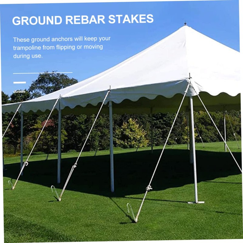 BIUDECO Heavy Duty Ground Stakes with for Trampoline and Swing