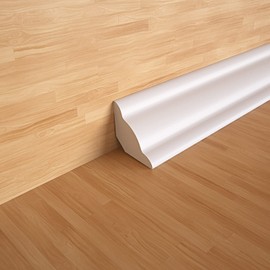 NeatiEase PVC Quadrant,Flexible Trim Caulk Strip 3/4 in x 10 Feet(3 Meters), Home Decoration, Peel and Stick Trim for Molding, Tile Edge, Ceiling, Wall Corner, Baseboard, Floor(White)