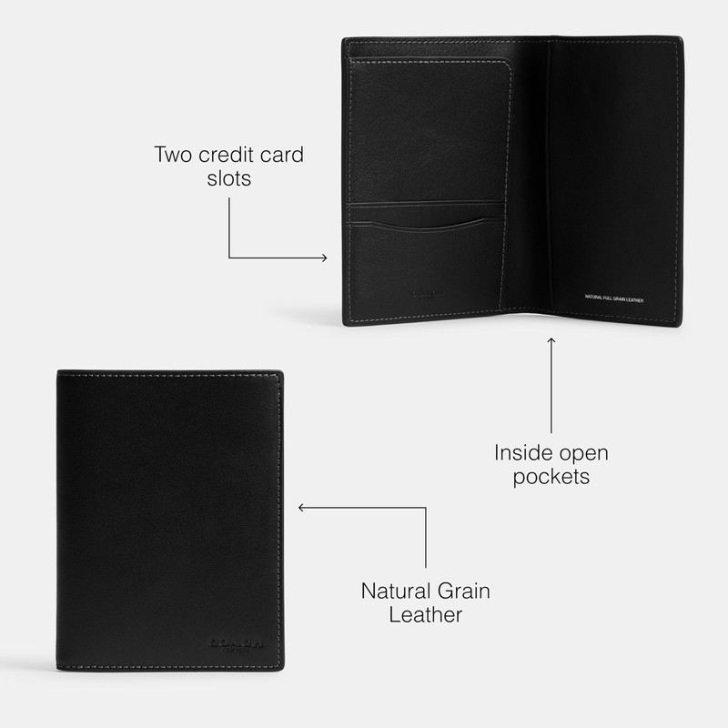 Passport Case in Natural Full-Grain Leather