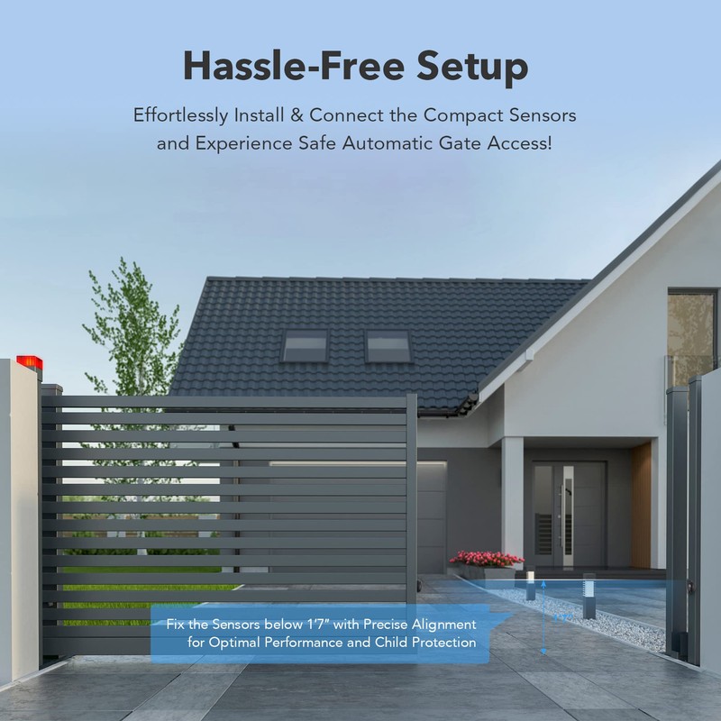 CO-Z Infrared Sensor Kit for Gate Opener, Outdoor Gate Safety