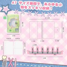 Tourmono Seal Book, A7 Storage Binder, Sticker Binder, For Girls, Removable, Clear, Notebook, Sticker Storage Album, For Collecting, Organization, Display, Refillable, Storage, Includes 30 Transparent Sleeves