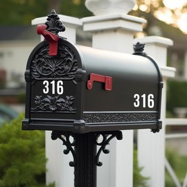 24 Sheets 384 Pcs Vinyl Letter Stickers,3 inch Self-Adhesive Alphabet Numbers Stickers Waterproof Mailbox Numbers Sticker letters for Mailboxes, Window, Door,Signs,Cars,Boats, Business, Address Number