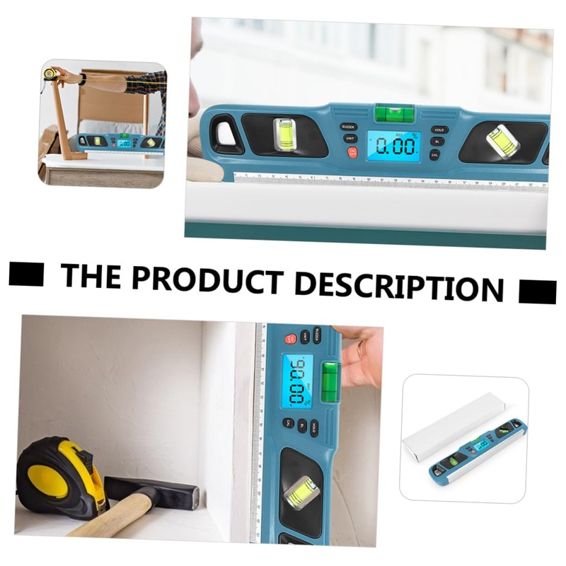 Outanaya Level Ruler Bubble Backlit Measuring Tool for Home Diy