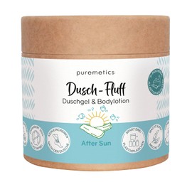Shower Fluff 'After Sun' | Dush Gel and Body Lotion in One | With Active Ingredients: D-Panthenol and Allantoin | Coconut Oil and Aloe Vera