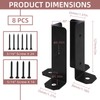 Pehciroe 8Pcs Adjustable Deck Post Base, 4x4 Post Base Brackets,