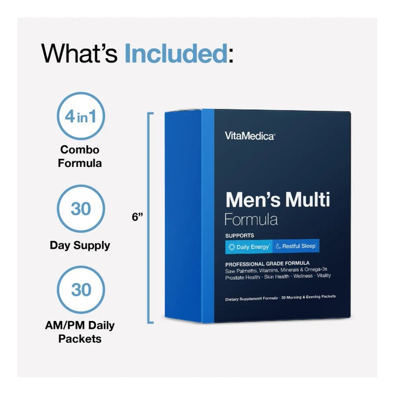 Vitamedica Multivitamínico Para Hombre 30 Packs Día Y Noche