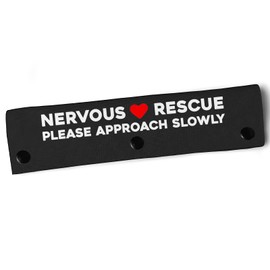 YROVWENQ Funny Dog Leash Black Wrap for Dog Ropes with Ignore Sign (Please Approach Slowly)