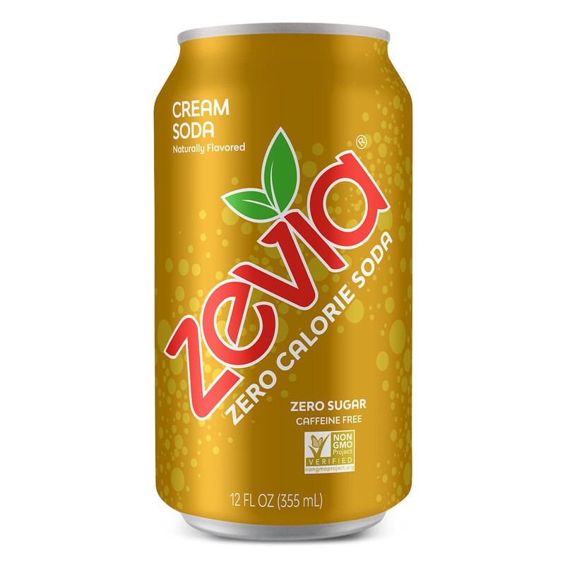 Zevia Zero Calorie Soda, Cream Soda, 12 Fl Oz Cans