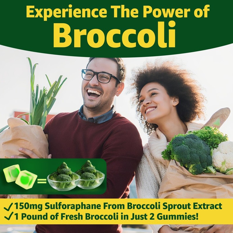 LILICARE LILICARE Sulforaphane Supplement 150mg, from Broccoli Sprouts w/Myrosinase,Quercetin, Glutathione,