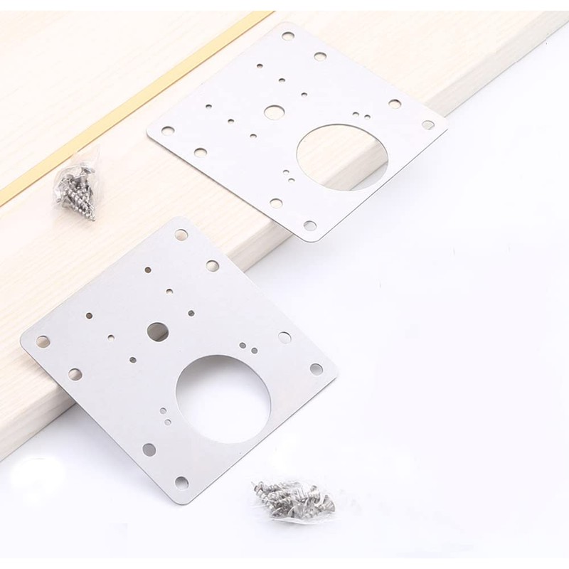 12PCS Cabinet Hinge Repair Plate - Stainless Steel Kitchen Cabinet