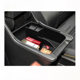 BIXUAN Compatible with VW Polo MK6 2018-2022 Car Accessories Centre Console Organiser Storage Box with Non-Slip Mat Rubber Mats, Car Interior Equipment