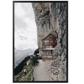 Frametory, 12x18 Aluminum Poster Frame, Acrylic Front, Thin Metal Picture Frames for 18x12 Photo, Horizontal/Vertical Wall Mount (1 Pack, Black)