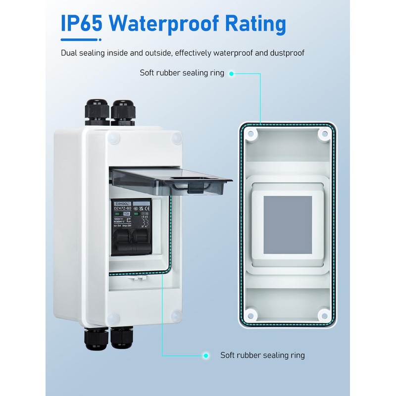 DIHOOL Solar Panel Disconnect Switch 10 Amp DC 1000V RV