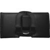 AQ Mobile Belt Case for Poco M4 Pro, Black Leather