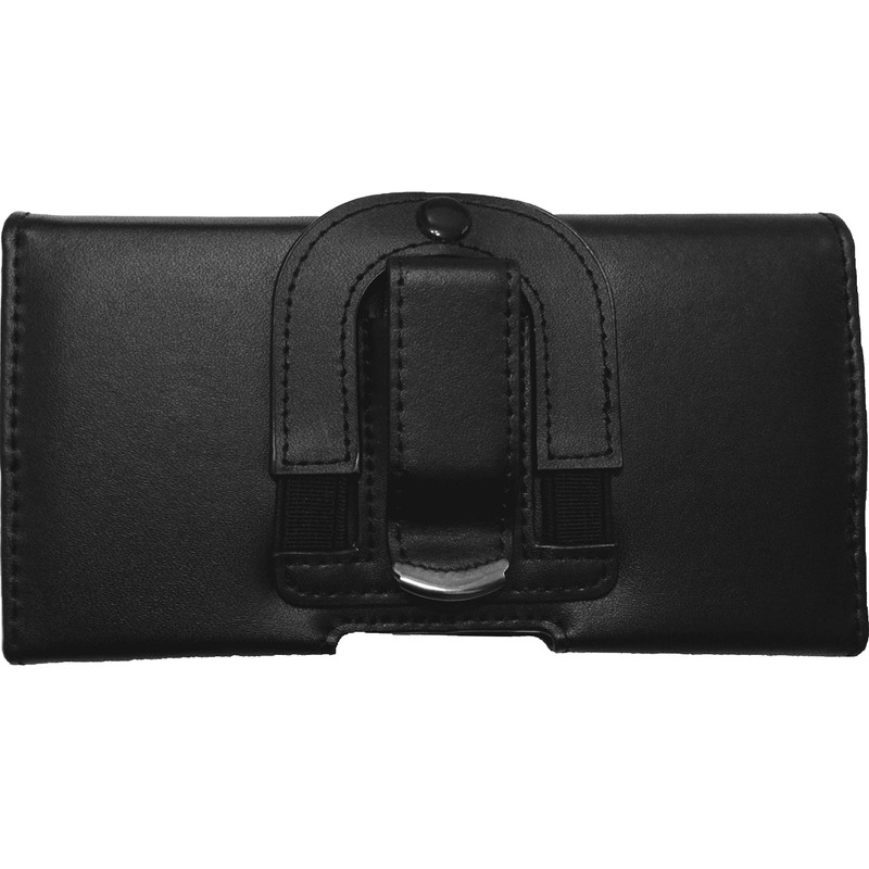 AQ Mobile Belt Case for Poco M4 Pro, Black Leather
