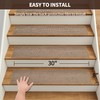 GROWLING Linen Stair Treads for Wooden Steps Indoor 30x8 inch,