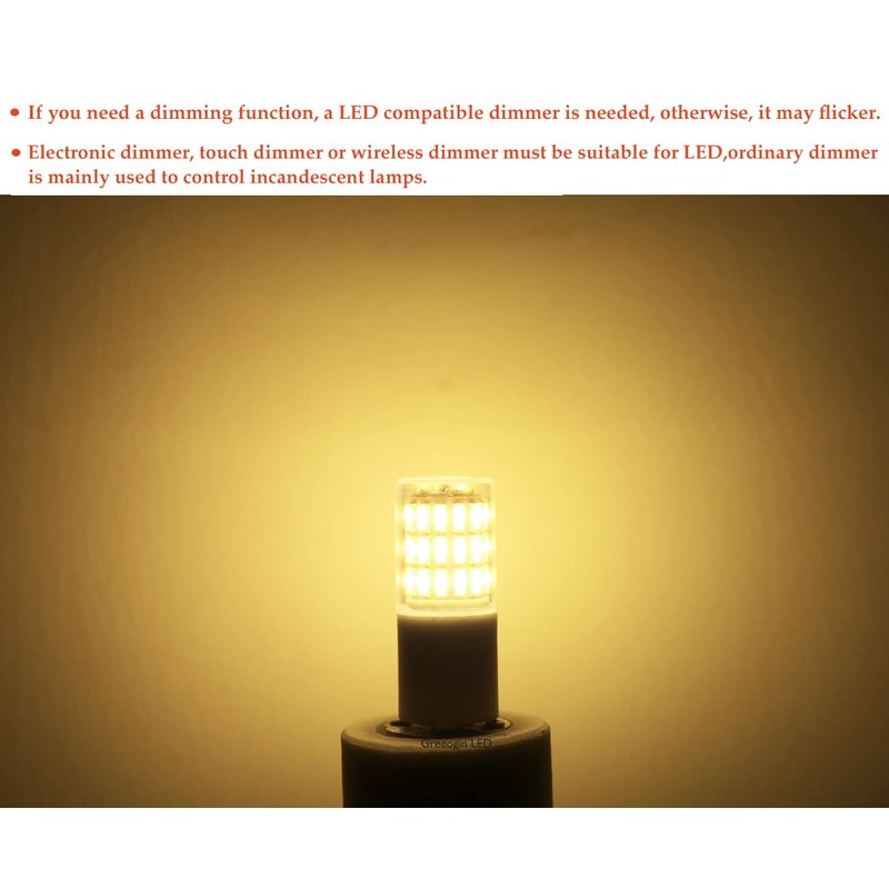 Greeogin G4 LED Bulbs 3W Dimmable, AC/DC 12V-24V,Equivalent 20W 30W