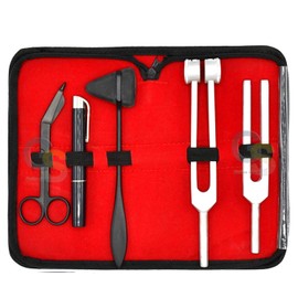 G.S Reflex Percussion - Set of 5 pcs Taylor Hammer + Penlight + Tuning Fork C 128 C 512 + Bandage Scissors 5.5"
