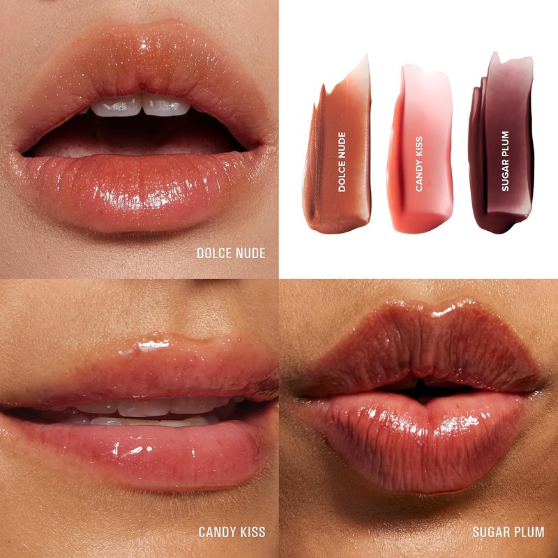 NUDESTIX Hydrating Peptide Lip Butter Tint Set – 3-Piece Glossy