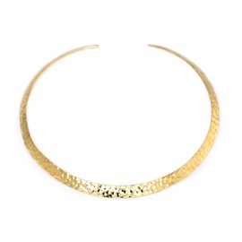 Windalf Men's Torques DVALIN Viking Choker Necklace Bohemian Touch Diameter 15 cm Handmade Brass, Brass