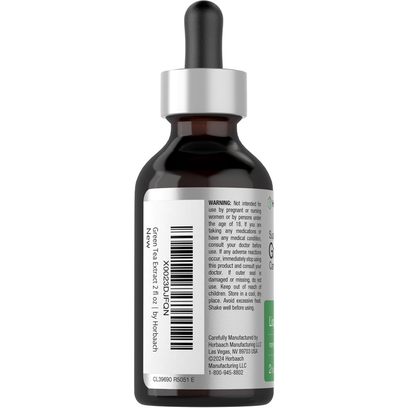 Horbäach Green Tea Extract Liquid Drops | 2 Fl Oz