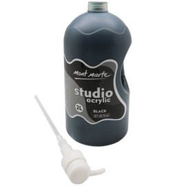 MONT MARTE MSCH2210 Black Acrylic Paint Pump - 2 litre