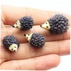 MERRYHAPY 2sets Miniature Hedgehog Figurines Resin Flowerpot Decors Unique Garden