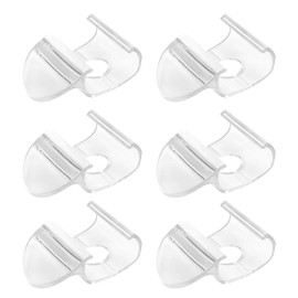 Risbay Blind Cordless Handles,Cordless Honeycomb Shade Lift Handles Blind Pulls Replacement Parts Clear Cellular Honeycomb Handle Hooks,Roller Shade Lift Handle, 6 Pcs