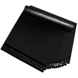 Progo 100 Pack Black Poly Mailers 14.5 x 19 Inch Self Sealing Shipping Bags. 75% Recycled Sustainable Eco Friendly Packaging Supplies Envelopes Mailing Bags for Clothing and more.