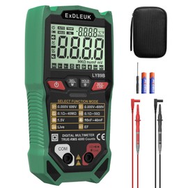 Digital Multimeter Voltage Tester, 4000 Counts Smart Measurement Auto-Ranging Volt Meter, Non-Contact Tester Tools, Measures AC/DC Voltage, NCV, Capacitance, Resistance, Diode, Continuity & Live Wire