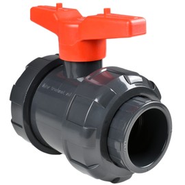 AIPOR Union Ball Valve 2-1/2" with Full Port (1-Pack), UPVC Full Flow Ball Valve - U.S. ASTM EPDM O-Rings and Reversible PTFE Seats，Rated at 230 PSI, 2 1/2 inch Socket (2 1/2")