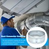 PATIKIL 10 Inch Duct Connector Coupling, Galvanized Steel Straight Dryer