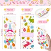 Ireer 100 Pcs Easter Silverware Bags Disposable Paper Cutlery Utensil