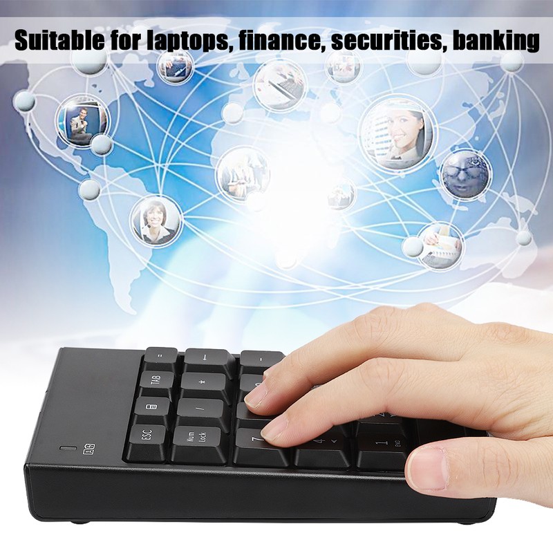 2.4G USB Wireless Numeric Keypad Portable 22 Keys Mini Number