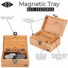 Premium Bamboo Smell Proof Stash Box with Lock - Storage